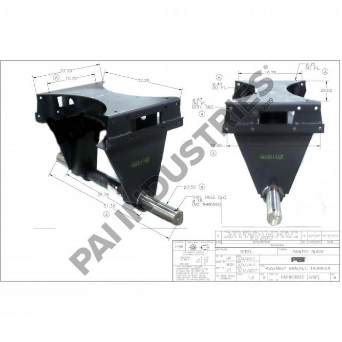 PAI - TRUNNION BRACKET ASSEMBLY